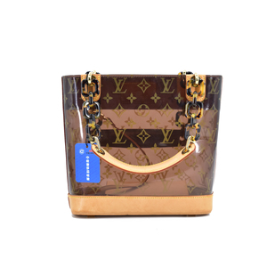 0新][鉴定]路易威登lv 玳瑁透明小号子母带款果冻包沙滩包