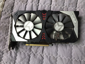 铭瑄rx460终结者4g显卡 功能正常 风扇叶子断了两片 具