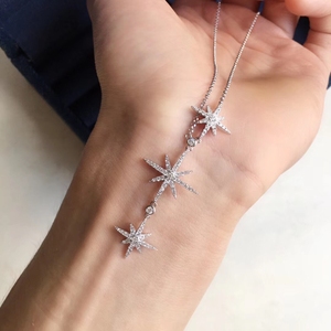apm 八芒星星3米项链女锁骨链毛衣链情侣吊坠饰品女颈链