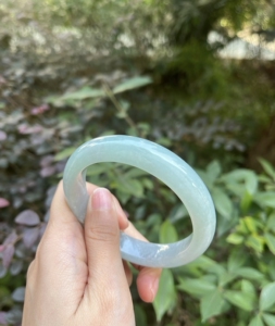 糯冰起胶 木那雪花棉 木棉花 冰绿 翡翠手镯