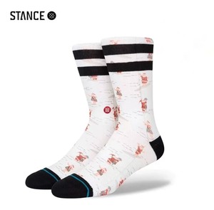 斯坦斯STANCE圣诞系列圣诞老人趣味图案款休闲袜简约配色中