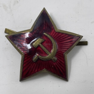 二战原品苏联红军帽徽珍贵珐琅#收藏文玩老物件