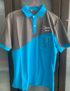 美的空调工作服全新夏季短袖可放工牌