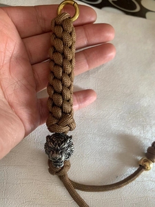 户外刀坠 虎头吊坠 手电坠 伞绳钥匙扣 伞绳饰品 编织绳di