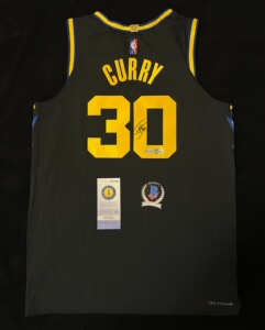 库里亲签黑金城市限定球衣 勇士city au球员版