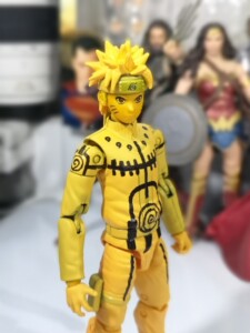 万代 火影忍者 金身鸣人 九尾查克拉模式 6寸可动人偶非sh