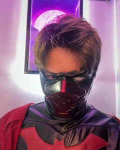 dc 红头罩法外者cosplay面具 batman二少 二桶