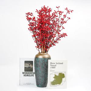 New Year Bucket Fortune Fruit Red Bean Branches Auspicious F