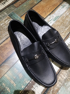 蔻驰coach正品男款豆豆鞋乐福鞋一脚蹬皮鞋,全新处理