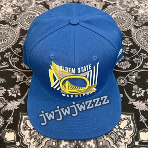 平沿篮球帽warriors金州勇士队hat可调节平檐帽子百搭