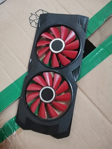 讯景/xfx rx 560d 470 480 570 580 黑狼版 战狼版 显卡风扇妹仔