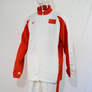 耐克赞助2008北京奥运会中国代表团国家队红白运动热身服套装