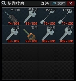 逃离塔科夫灯塔全套钥匙,下单就送钥匙扣,需要dd