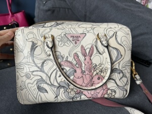 prada兔子包 限量款 里外全皮 farfetch购入