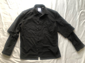 SELECTED 思莱德 黑色衬衫；假两件设计师款；有型；3