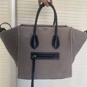 万物皆可发 celine瑟琳笑脸手提包帆布幻影托特包菜篮子