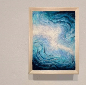 羊毛毡湿毡纤维艺术机理装饰画