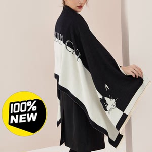 全新bazaar×赫本猫联名围巾