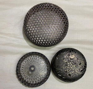 日本回流香炉银盖