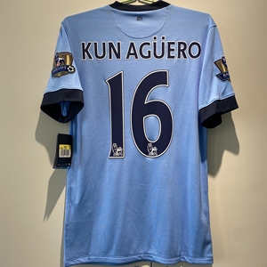 曼城 1415 主场球衣 球迷版 s码 阿圭罗 fullse