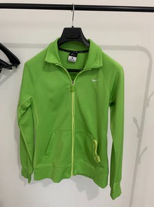 l码耐克nike绿色春秋季拉链运动休闲外套女装上衣
