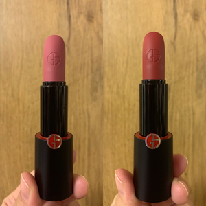 全新阿玛尼挚爱红黑管哑光口红406皇后红/105干枯玫瑰粉唇