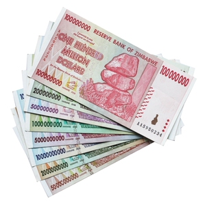 津巴布韦【非洲】500万亿纸币8张一套(1-500万亿津元)