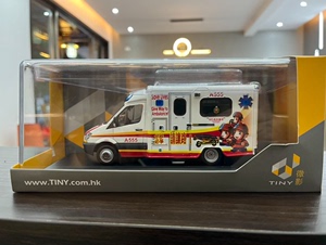 tiny 微影 1:43 香港消防处救护车 快速应变救援车
