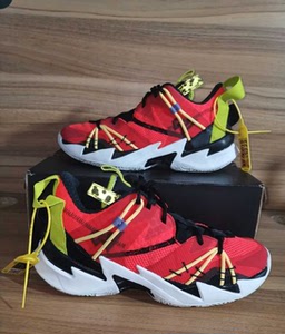8号球鞋1.鞋款/货号:aj威少3实战篮球鞋 黑红/ck66