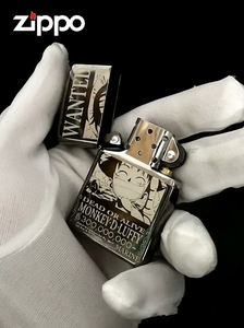 001人付款淘宝zippo全新煤油打火机海贼王路飞,配件齐全,包装盒加油即