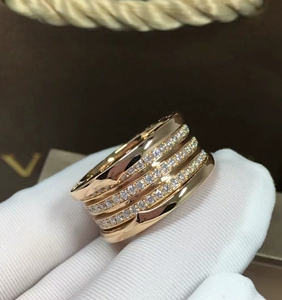 宝格丽镶钻弹簧戒指18k金轻奢纯欲限量款 感兴趣点【我想要】