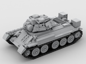 乐高式积木moc军事积木二战苏联t34坦克全内构带悬挂全内构