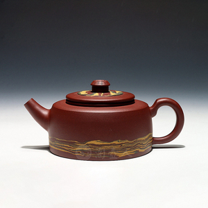 [宜兴紫砂壶]国工吴建林土楼遗韵(080005)原矿底槽清380cc绞泥