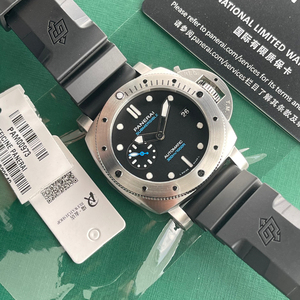 全新国行沛纳海热门款潜行黑胶带42机械男表pam00973