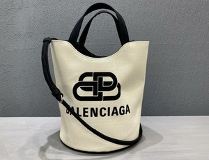 Balenciaga巴黎世家 帆布水桶包黑色