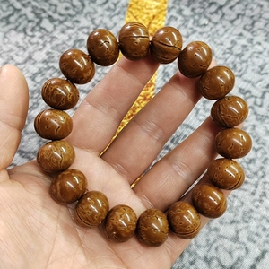 东北野生桃核光珠手串,红魔苹果园16尺寸,全品无瑕疵物有所值