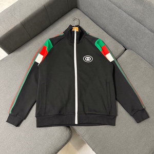 闲置正品奢侈品gucci古驰织带氯丁橡胶拉链夹克外套#guc