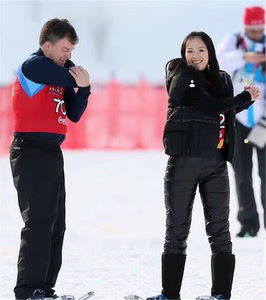 章子怡同款2021冬季高腰双面羽绒裤女加厚中老年外穿户外显瘦