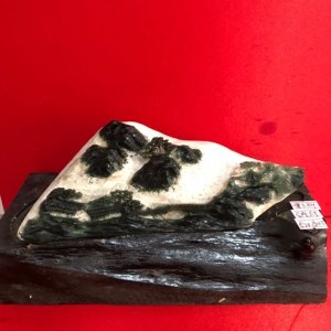 豪华摆件岫玉岫岩玉天蓝冰山水花玉山王水摆件镇宅玉石纯手工玉雕