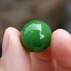 菠菜绿碧绿色昆仑碧玉散珠和田玉品质碧玉散珠手链项链珠子