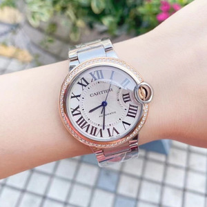 7万蓝气球全自动机械间金女士手表36mm