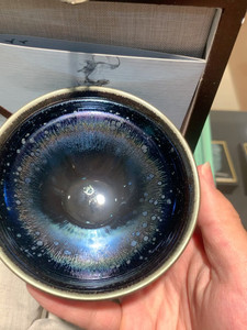 曜变建盏,陈建国手作,9.770155.4,无瑕疵无开片,喜欢的