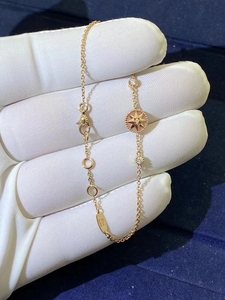 推荐款dior迪奥蛋粉贝母八芒星罗盘手链18k金全新