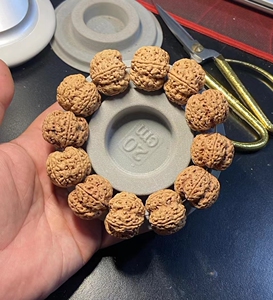 【龙爪】26～27mm大尺寸梅花双龙满肉蜂窝金刚菩提手串.