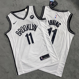 篮网11号欧文白色球衣 nba刺绣篮球服球衣篮球男球衣t恤球