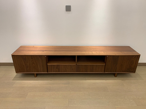 斯可馨 电视柜 纯北美黑胡桃   日式 实木  高脚 轻奢