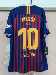巴萨球衣巴塞罗那球衣梅西球衣,1819赛季巴萨主场球衣,梅西