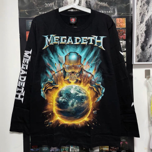 megadeth乐队周边泰国进口泰版长袖t恤秋冬欧美复古激流