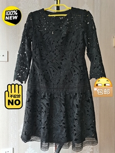 JETEZO裘缇诺黑色蕾丝连衣裙，40码160/84A，全新