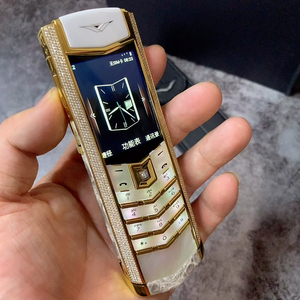 威图vertu手机 总裁签名版 黄金全钻 贝壳按键 喜马拉雅